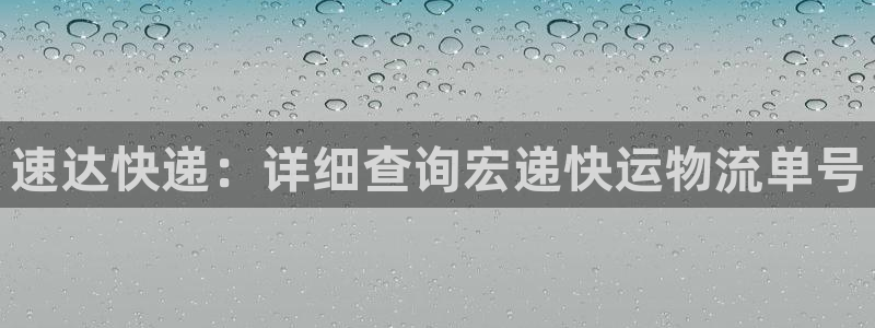 豪门国际大神预测：速达快递：详细查询
